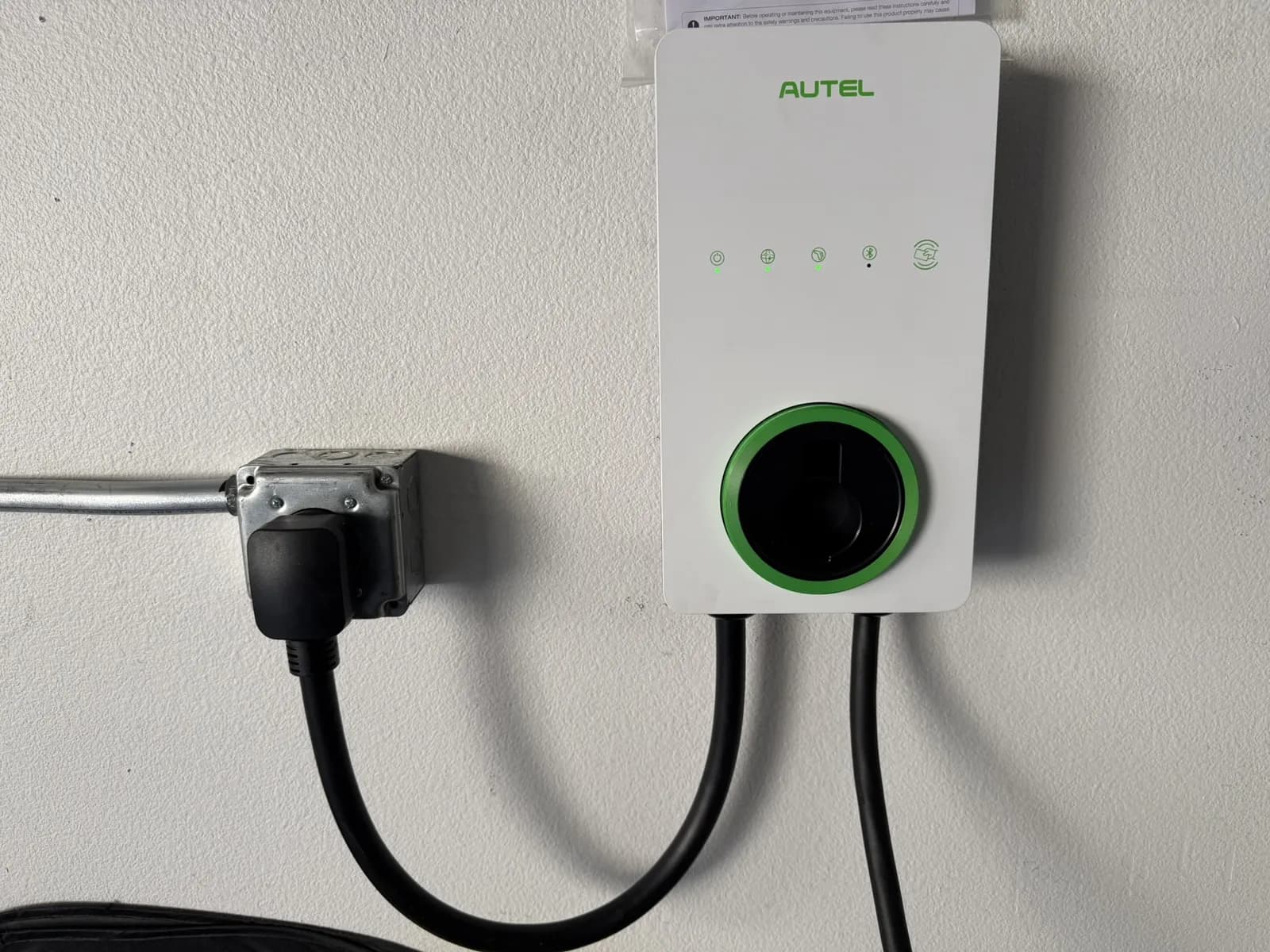 North Hills: a Level 2 EV charger, wired and mounted