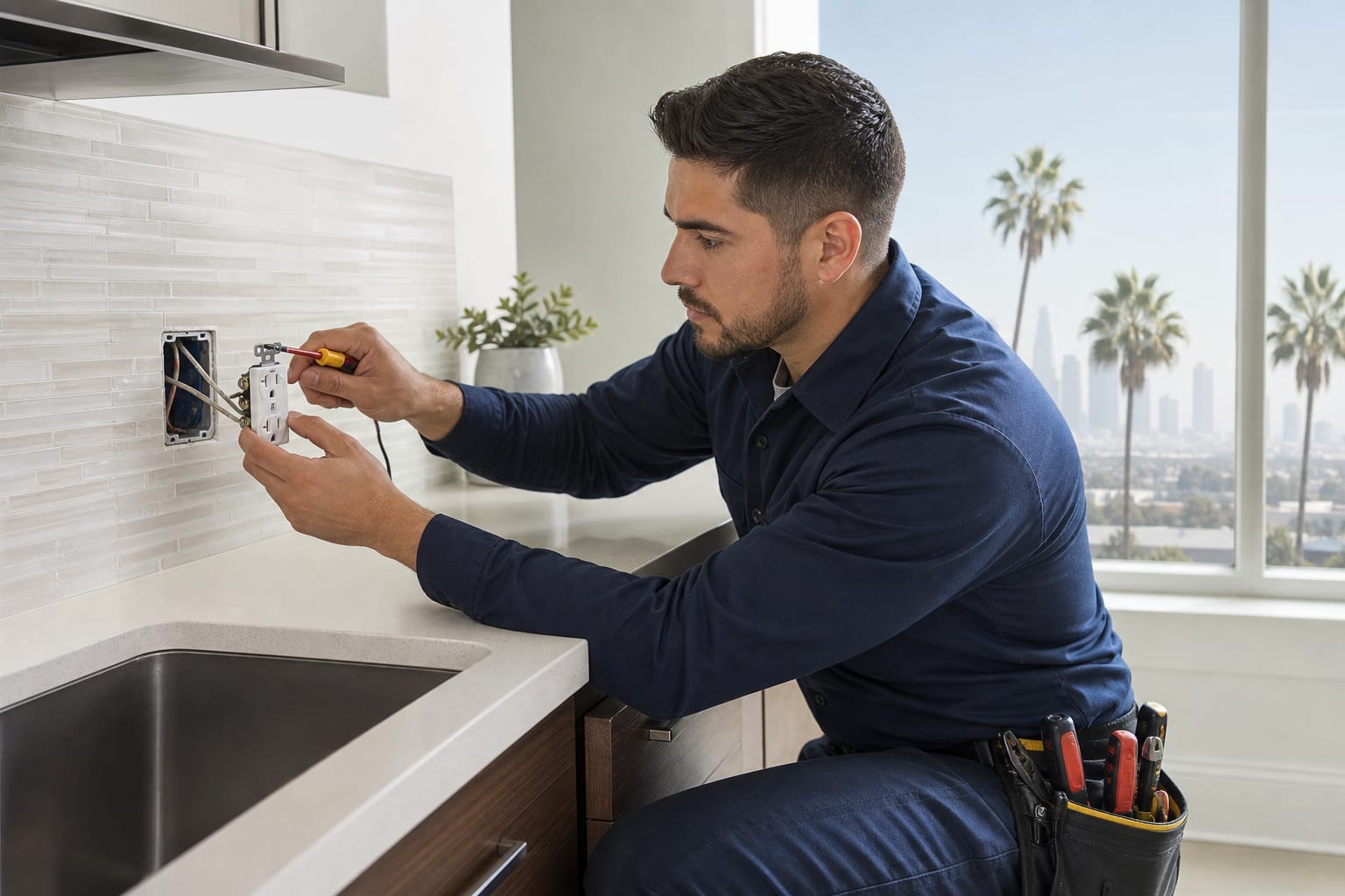 GFCI outlet upgrade in kitchen