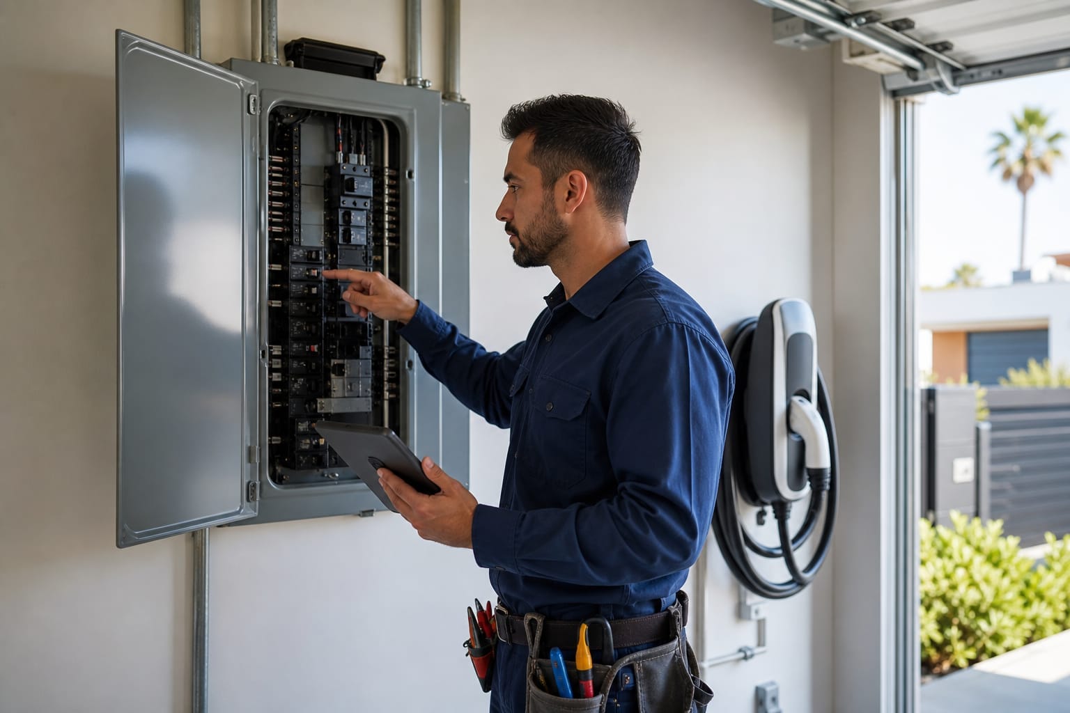 electrical panel upgrade for EV charger installation in Los Angeles
